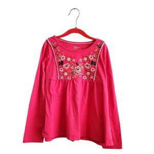 Isaac Mizrahi Embroidered LS Top